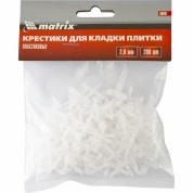 Крестики, 2,0 мм, для кладки плитки, 200 упаковка шт. Matrix