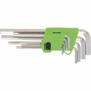 Набор ключей имбусовых Tamper-Torx, 9 шт: TTT10-T50, 45x, закаленные, короткие, никель. СИБРТЕХ