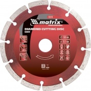Диск алмазный отрезной сегментный, 115 х 22,2 мм., сухая резка MATRIX Professional