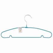 Вешалка для легкой одежды с прорезиненным противоскользящим покрытием 40 см, бирюзовая ELFE