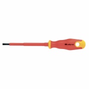 Отвертка диэлектрическая SL4*100mm, CrV, до 1000В, двухкомпонентная рукоятка СИБРТЕХ