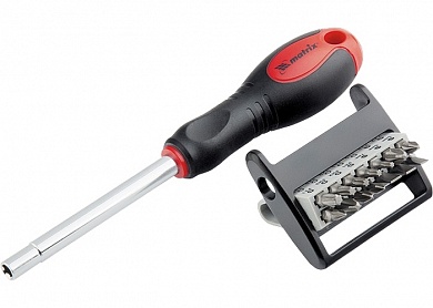 Отвёртка с набором бит,CrV,14шт MATRIX