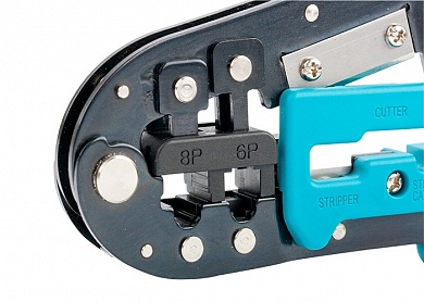 Клещи для обжима телефонных и компьютерных клемм RJ-45,6P,8P и RJ-11/12,6P,8P GROSS