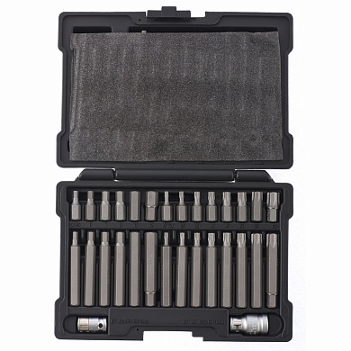 Набор бит HEX, TORX, SPLINE, хвостовик-шестигранник 1/2",CrV, 42шт. STELS