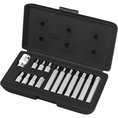 Набор бит TORX, хвостовик-шестигранник, 10 мм, CrV, 15 предм. STELS