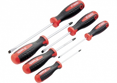Набор отверток, двухкомпонентные рукоятки, 6 штук, сталь S2 MATRIX PROFESSIONAL