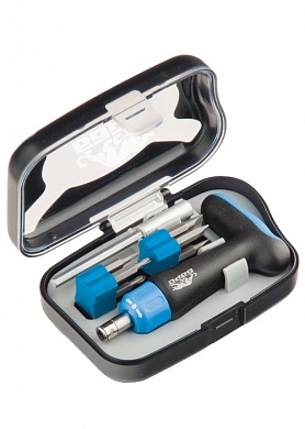 Т-образная реверсивная отвертка с набором бит для точных работ, 18шт БАРС