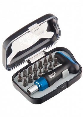 Т-образная реверсивная отвертка с набором бит, 15 шт БАРС