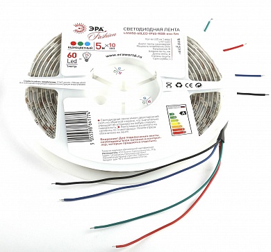 Лента светодиодная LS5050-60LED-IP68-RGB-eco-5m Б0002348  ЭРА 642665