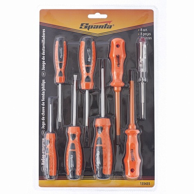 Набор отверток с пробником на 220В, 8 штук SPARTA